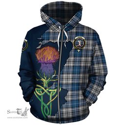 Scottish Napier Modern Clan Tartan Crest with Thistle and Scotland Map Tartan Plaid Hoodie Scottish Plaid Tartan Plaid - ScotsTee - scotstee.com