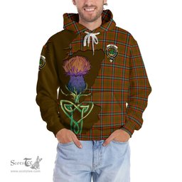 Scottish Seton Hunting Modern Clan Tartan Crest with Thistle and Scotland Map Tartan Plaid Hoodie Scottish Plaid Tartan Plaid - ScotsTee - scotstee.com