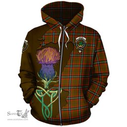 Scottish Seton Hunting Modern Clan Tartan Crest with Thistle and Scotland Map Tartan Plaid Hoodie Scottish Plaid Tartan Plaid - ScotsTee - scotstee.com