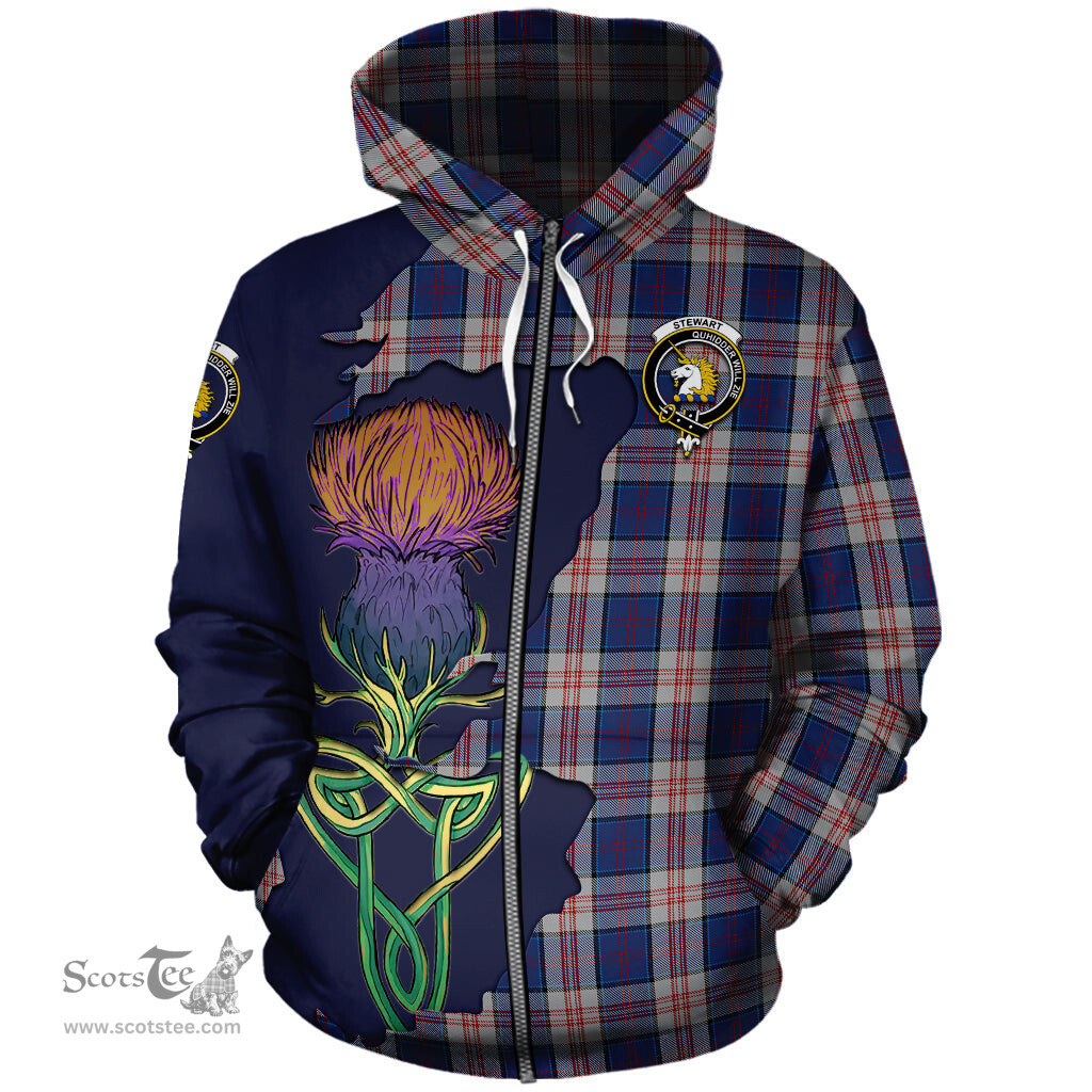 Scottish Stewart of Appin Hunting Dress Clan Tartan Crest with Thistle and Scotland Map Tartan Plaid Hoodie Scottish Plaid Tartan Plaid - ScotsTee - scotstee.com