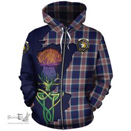 Scottish Stewart of Appin Hunting Dress Clan Tartan Crest with Thistle and Scotland Map Tartan Plaid Hoodie Scottish Plaid Tartan Plaid - ScotsTee - scotstee.com