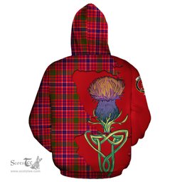 Scottish MacRae Modern Clan Tartan Crest with Thistle and Scotland Map Tartan Plaid Hoodie Scottish Plaid Tartan Plaid - ScotsTee - scotstee.com