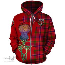 Scottish MacRae Modern Clan Tartan Crest with Thistle and Scotland Map Tartan Plaid Hoodie Scottish Plaid Tartan Plaid - ScotsTee - scotstee.com