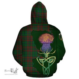 Scottish Matheson Hunting Highland Clan Tartan Crest with Thistle and Scotland Map Tartan Plaid Hoodie Scottish Plaid Tartan Plaid - ScotsTee - scotstee.com