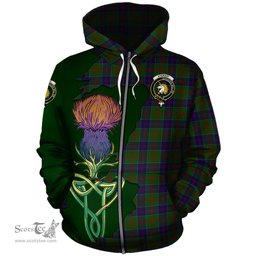 Scottish Stewart of Appin Hunting Clan Tartan Crest with Thistle and Scotland Map Tartan Plaid Hoodie Scottish Plaid Tartan Plaid - ScotsTee - scotstee.com