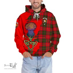Scottish Stewart of Appin Modern Clan Tartan Crest with Thistle and Scotland Map Tartan Plaid Hoodie Scottish Plaid Tartan Plaid - ScotsTee - scotstee.com