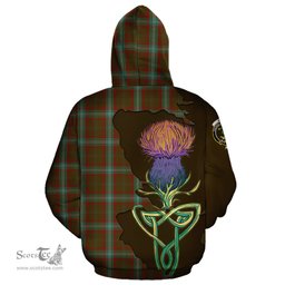 Scottish Seton Hunting Clan Tartan Crest with Thistle and Scotland Map Tartan Plaid Hoodie Scottish Plaid Tartan Plaid - ScotsTee - scotstee.com