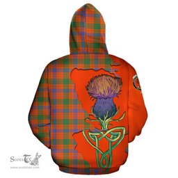 Scottish Ross Ancient Clan Tartan Crest with Thistle and Scotland Map Tartan Plaid Hoodie Scottish Plaid Tartan Plaid - ScotsTee - scotstee.com
