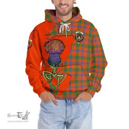Scottish Ross Ancient Clan Tartan Crest with Thistle and Scotland Map Tartan Plaid Hoodie Scottish Plaid Tartan Plaid - ScotsTee - scotstee.com