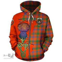 Scottish Ross Ancient Clan Tartan Crest with Thistle and Scotland Map Tartan Plaid Hoodie Scottish Plaid Tartan Plaid - ScotsTee - scotstee.com