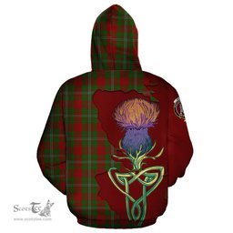 Scottish Strange Clan Tartan Crest with Thistle and Scotland Map Tartan Plaid Hoodie Scottish Plaid Tartan Plaid - ScotsTee - scotstee.com