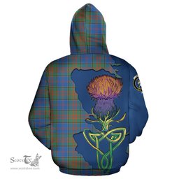 Scottish Stewart of Appin Hunting Ancient Clan Tartan Crest with Thistle and Scotland Map Tartan Plaid Hoodie Scottish Plaid Tartan Plaid - ScotsTee - scotstee.com