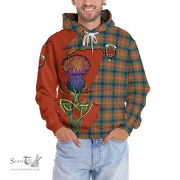 Scottish Wilson Ancient Clan Tartan Crest with Thistle and Scotland Map Tartan Plaid Hoodie Scottish Plaid Tartan Plaid - ScotsTee - scotstee.com