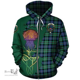 Scottish Rose Hunting Ancient Clan Tartan Crest with Thistle and Scotland Map Tartan Plaid Hoodie Scottish Plaid Tartan Plaid - ScotsTee - scotstee.com