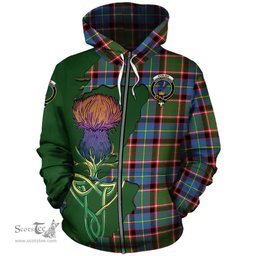 Scottish Stirling Bannockburn Clan Tartan Crest with Thistle and Scotland Map Tartan Plaid Hoodie Scottish Plaid Tartan Plaid - ScotsTee - scotstee.com