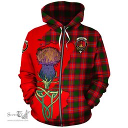 Scottish Rattray Modern Clan Tartan Crest with Thistle and Scotland Map Tartan Plaid Hoodie Scottish Plaid Tartan Plaid - ScotsTee - scotstee.com