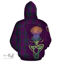 Scottish Wardlaw Clan Tartan Crest with Thistle and Scotland Map Tartan Plaid Hoodie Scottish Plaid Tartan Plaid - ScotsTee - scotstee.com