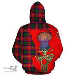 Scottish Riddell Clan Tartan Crest with Thistle and Scotland Map Tartan Plaid Hoodie Scottish Plaid Tartan Plaid - ScotsTee - scotstee.com