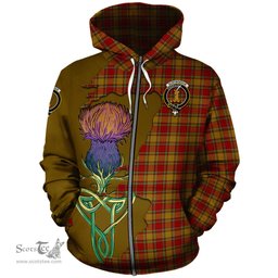 Scottish Scrymgeour Clan Tartan Crest with Thistle and Scotland Map Tartan Plaid Hoodie Scottish Plaid Tartan Plaid - ScotsTee - scotstee.com