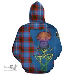Scottish Newton Clan Tartan Crest with Thistle and Scotland Map Tartan Plaid Hoodie Scottish Plaid Tartan Plaid - ScotsTee - scotstee.com