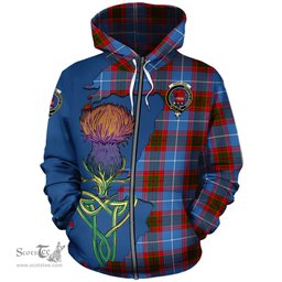 Scottish Pentland Clan Tartan Crest with Thistle and Scotland Map Tartan Plaid Hoodie Scottish Plaid Tartan Plaid - ScotsTee - scotstee.com