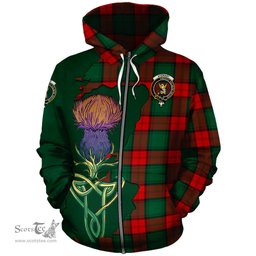 Scottish Stewart Atholl Modern Clan Tartan Crest with Thistle and Scotland Map Tartan Plaid Hoodie Scottish Plaid Tartan Plaid - ScotsTee - scotstee.com
