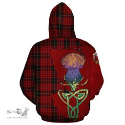 Scottish MacQueen Clan Tartan Crest with Thistle and Scotland Map Tartan Plaid Hoodie Scottish Plaid Tartan Plaid - ScotsTee - scotstee.com