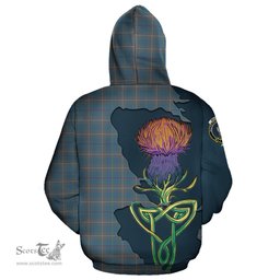 Scottish McKerrell of Hillhouse Dress Clan Tartan Crest with Thistle and Scotland Map Tartan Plaid Hoodie Scottish Plaid Tartan Plaid - ScotsTee - scotstee.com
