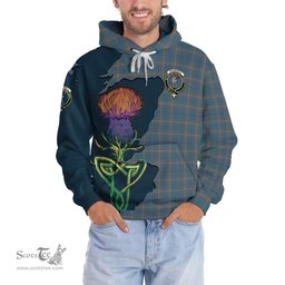 Scottish McKerrell of Hillhouse Dress Clan Tartan Crest with Thistle and Scotland Map Tartan Plaid Hoodie Scottish Plaid Tartan Plaid - ScotsTee - scotstee.com