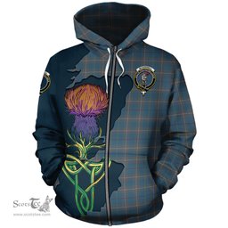 Scottish McKerrell of Hillhouse Dress Clan Tartan Crest with Thistle and Scotland Map Tartan Plaid Hoodie Scottish Plaid Tartan Plaid - ScotsTee - scotstee.com