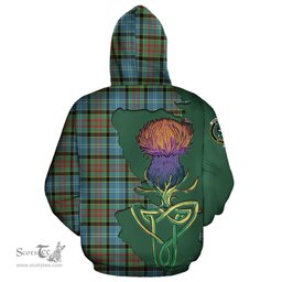 Scottish Walkinshaw Clan Tartan Crest with Thistle and Scotland Map Tartan Plaid Hoodie Scottish Plaid Tartan Plaid - ScotsTee - scotstee.com