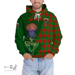 Scottish Middleton Modern Clan Tartan Crest with Thistle and Scotland Map Tartan Plaid Hoodie Scottish Plaid Tartan Plaid - ScotsTee - scotstee.com