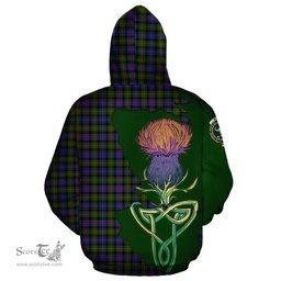 Scottish Murray of Atholl Modern Clan Tartan Crest with Thistle and Scotland Map Tartan Plaid Hoodie Scottish Plaid Tartan Plaid - ScotsTee - scotstee.com