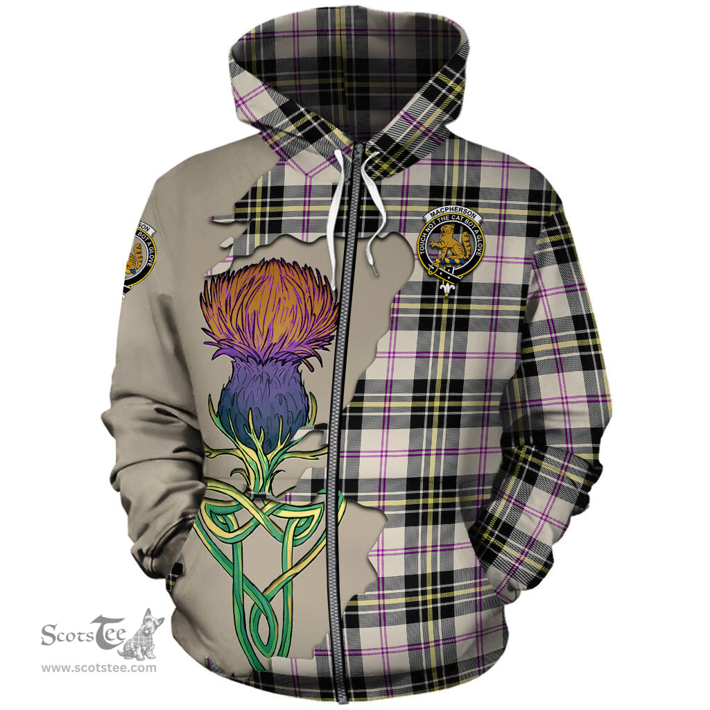 Scottish MacPherson Dress Ancient Clan Tartan Crest with Thistle and Scotland Map Tartan Plaid Hoodie Scottish Plaid Tartan Plaid - ScotsTee - scotstee.com