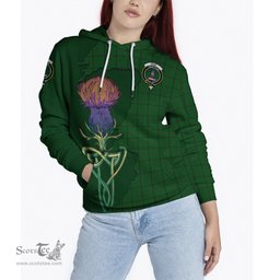 Scottish Mar Tribe Clan Tartan Crest with Thistle and Scotland Map Tartan Plaid Hoodie Scottish Plaid Tartan Plaid - ScotsTee - scotstee.com