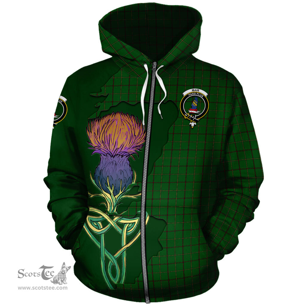 Scottish Mar Tribe Clan Tartan Crest with Thistle and Scotland Map Tartan Plaid Hoodie Scottish Plaid Tartan Plaid - ScotsTee - scotstee.com