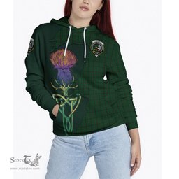Scottish Skene or Tribe of Mar Clan Tartan Crest with Thistle and Scotland Map Tartan Plaid Hoodie Scottish Plaid Tartan Plaid - ScotsTee - scotstee.com