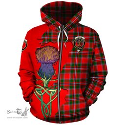 Scottish Spens Modern Clan Tartan Crest with Thistle and Scotland Map Tartan Plaid Hoodie Scottish Plaid Tartan Plaid - ScotsTee - scotstee.com