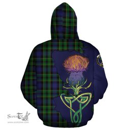 Scottish Mowat Clan Tartan Crest with Thistle and Scotland Map Tartan Plaid Hoodie Scottish Plaid Tartan Plaid - ScotsTee - scotstee.com