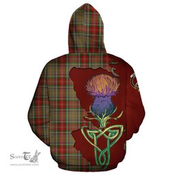 Scottish Muirhead Old Clan Tartan Crest with Thistle and Scotland Map Tartan Plaid Hoodie Scottish Plaid Tartan Plaid - ScotsTee - scotstee.com