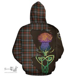 Scottish Murray of Atholl Weathered Clan Tartan Crest with Thistle and Scotland Map Tartan Plaid Hoodie Scottish Plaid Tartan Plaid - ScotsTee - scotstee.com