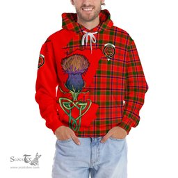 Scottish Munro Modern Clan Tartan Crest with Thistle and Scotland Map Tartan Plaid Hoodie Scottish Plaid Tartan Plaid - ScotsTee - scotstee.com