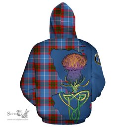 Scottish Spalding Clan Tartan Crest with Thistle and Scotland Map Tartan Plaid Hoodie Scottish Plaid Tartan Plaid - ScotsTee - scotstee.com