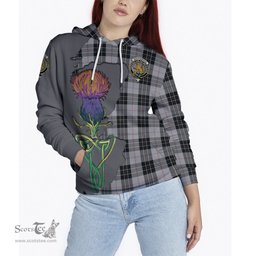 Scottish MacPherson Dress Clan Tartan Crest with Thistle and Scotland Map Tartan Plaid Hoodie Scottish Plaid Tartan Plaid - ScotsTee - scotstee.com