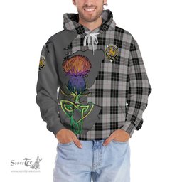 Scottish MacPherson Dress Clan Tartan Crest with Thistle and Scotland Map Tartan Plaid Hoodie Scottish Plaid Tartan Plaid - ScotsTee - scotstee.com
