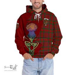Scottish Munro Clan Tartan Crest with Thistle and Scotland Map Tartan Plaid Hoodie Scottish Plaid Tartan Plaid - ScotsTee - scotstee.com