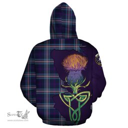 Scottish Nevoy Clan Tartan Crest with Thistle and Scotland Map Tartan Plaid Hoodie Scottish Plaid Tartan Plaid - ScotsTee - scotstee.com
