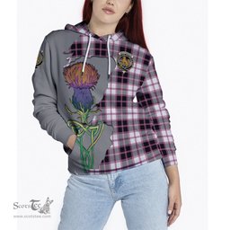 Scottish MacPherson Hunting Modern Clan Tartan Crest with Thistle and Scotland Map Tartan Plaid Hoodie Scottish Plaid Tartan Plaid - ScotsTee - scotstee.com