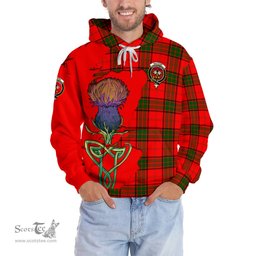 Scottish Maxtone Clan Tartan Crest with Thistle and Scotland Map Tartan Plaid Hoodie Scottish Plaid Tartan Plaid - ScotsTee - scotstee.com