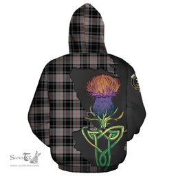 Scottish Moffat Modern Clan Tartan Crest with Thistle and Scotland Map Tartan Plaid Hoodie Scottish Plaid Tartan Plaid - ScotsTee - scotstee.com